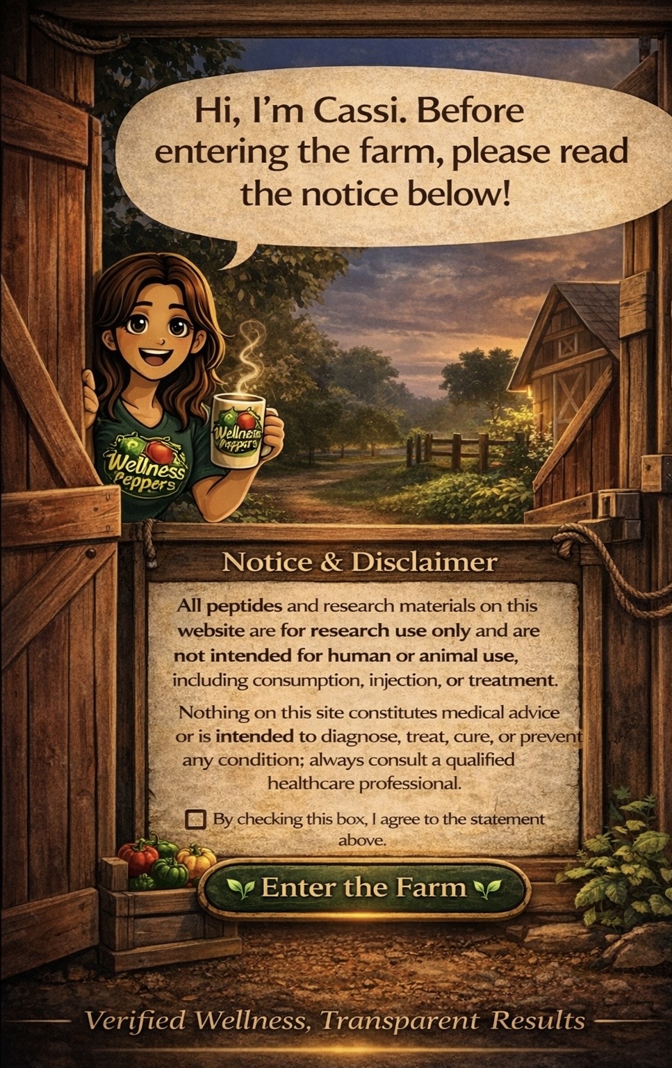 Disclaimer page